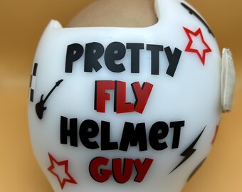 Cranial helmet decals, doc band decals, plagiocephaly, brachycephaly, helmet stickers, cranial, helmet therapy, Pretty Fly Helmet Guy