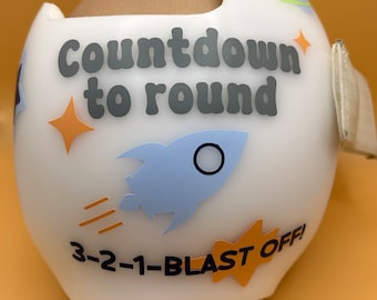 Cranial helmet decals, doc band decals, plagiocephaly, brachycephaly, helmet stickers, helmet therapy, Countdown to Round