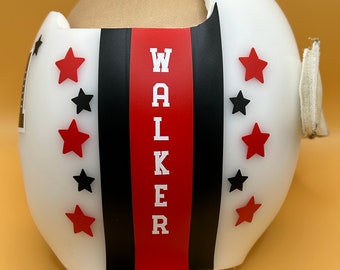 Cranial helmet decals, doc band decals, plagiocephaly, brachycephaly, helmet stickers, helmet therapy, Football Fanatic