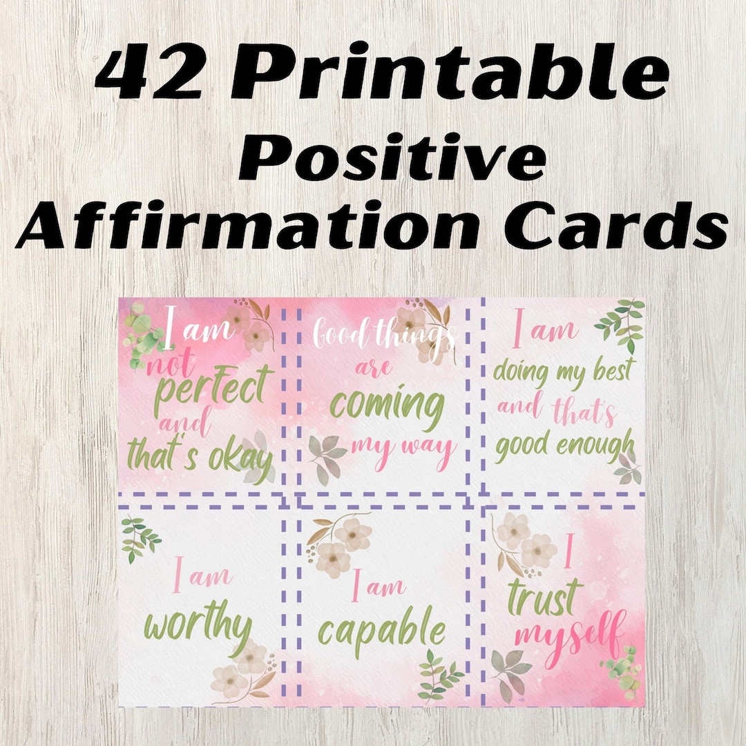 Positive Printable Affirmation Cards - Etsy