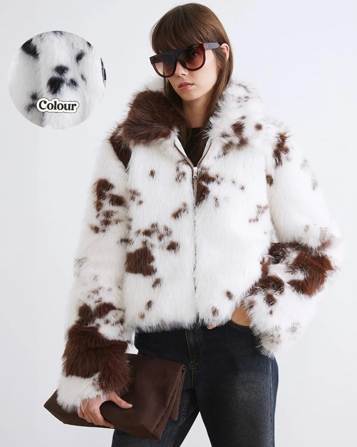 Dalmatian Faux Fur Coat - Etsy