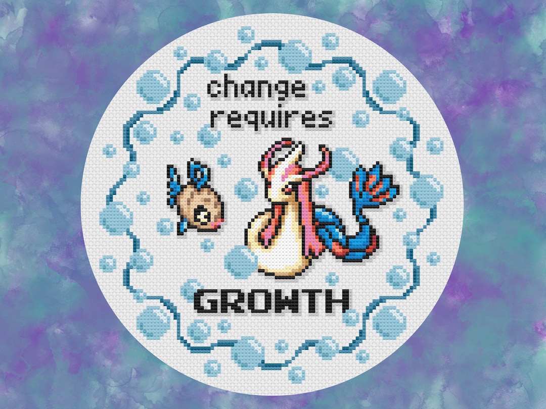 Change Requires Growth Pokemon Milotic Feebas Cross Stitch Pattern - Etsy