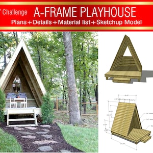 DIY A-Frame Playhouse Plan: Kids Wooden Play Structure (Digital Download)
