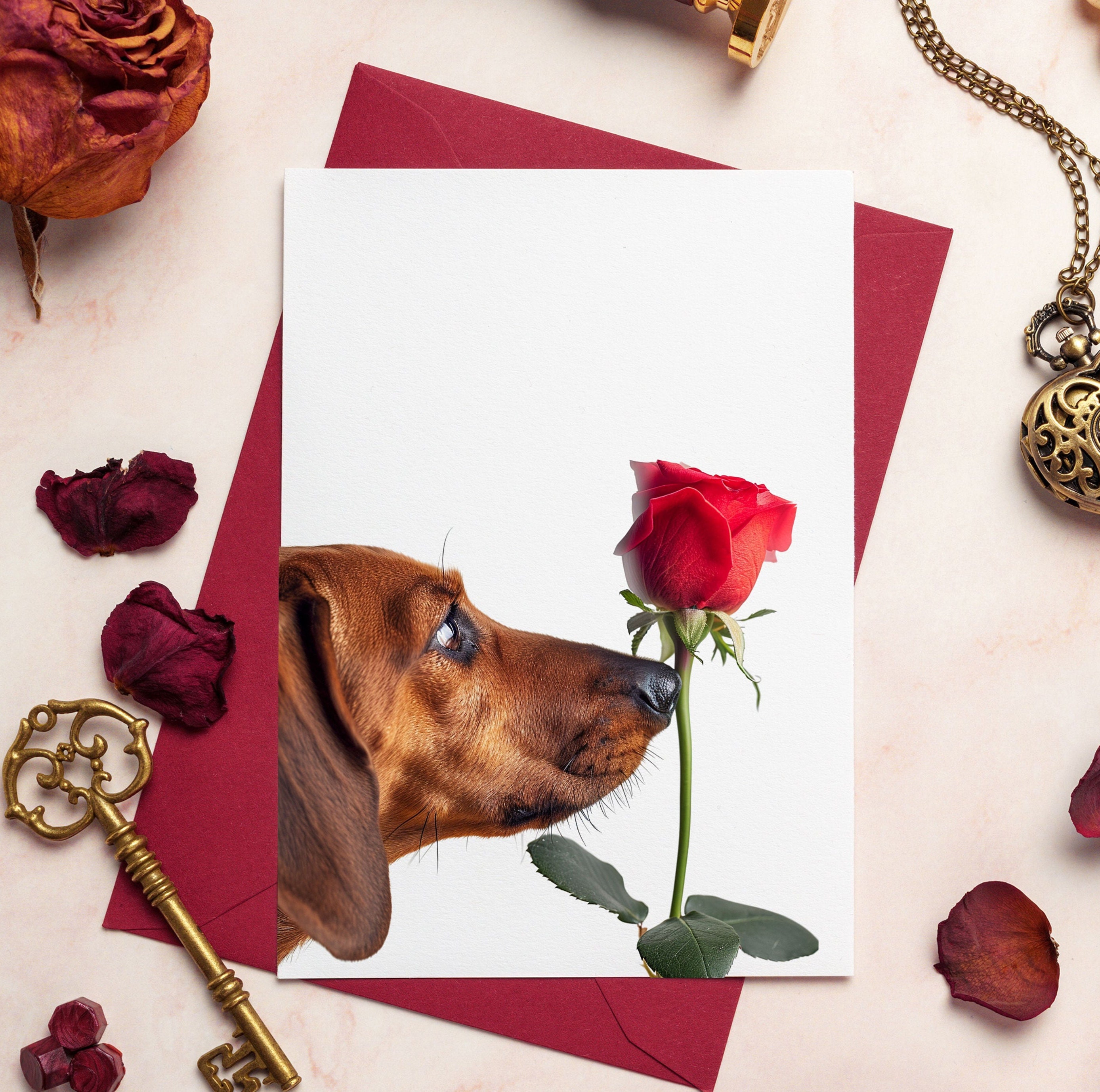 Dachshund Valentines Day card | Dachshund Anniversary card | Sausage dog Valentines Day card | Dachshund Valentine’s Day | Sausage dog card