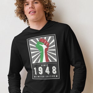 Palestinian Resistance Hooded Tee | Since 1948 | Free Palestine