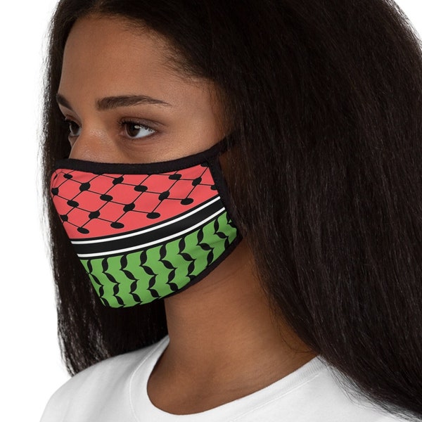 Watermelon Keffiyeh Fitted Face Mask - Stylish Protection with a Message