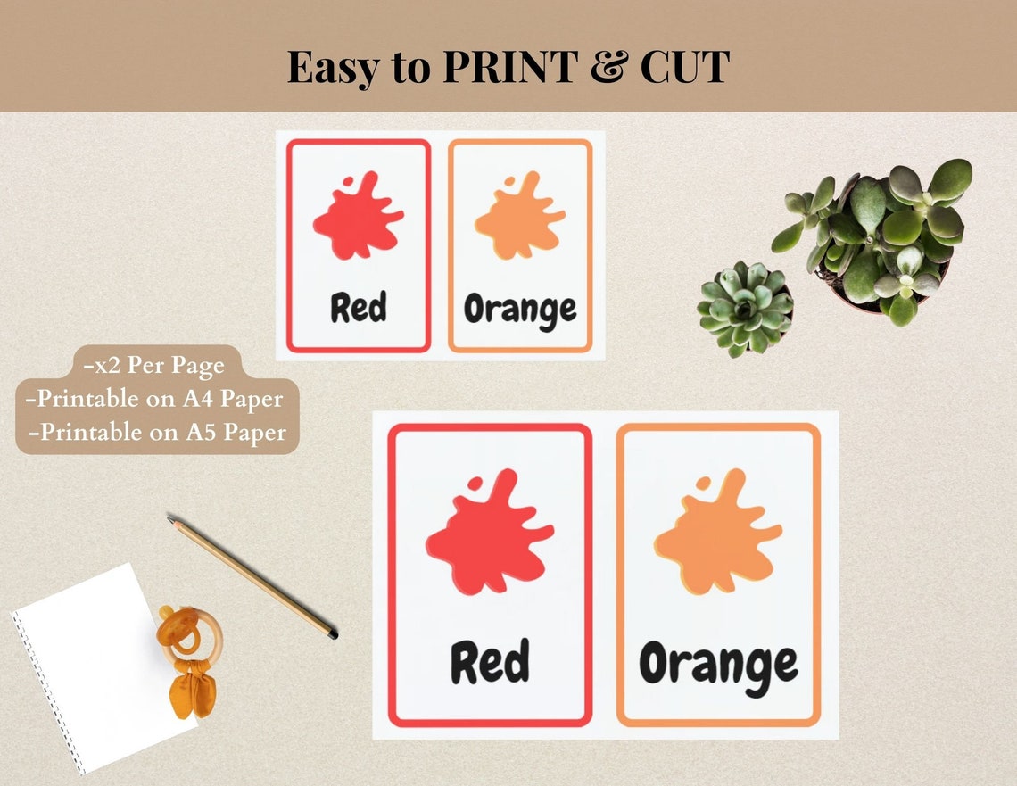 Colours Flash Cards - Vibrant Digital Download - Fun Learning Tool for ...