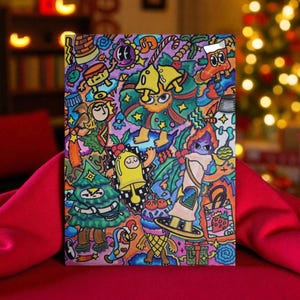 Original Psychedelic Doodle Art – Trippy Abstract Acrylic Painting on Canvas – Colorful Surreal Pop Art – Hand Painted Original Artwork