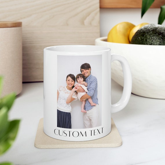 Taza de imagen personalizada derecha, taza personalizada, taza de logotipo  personalizado, taza de texto personalizado, taza de diseño, taza de mensaje  personalizado, regalo de taza de nombre, taza de foto 