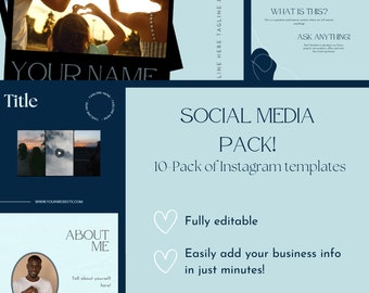 Social Media Template, Instant Download, Small Business Template, Instagram Post Template, Social Media Posts, Instagram Template