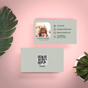 Business Card Template, Photography Business Card, Photographer Business Card Template, Canva Template, Digital Download