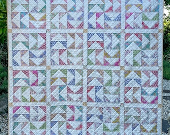 Dutchman's Puzzle Quilt - PDF Pattern