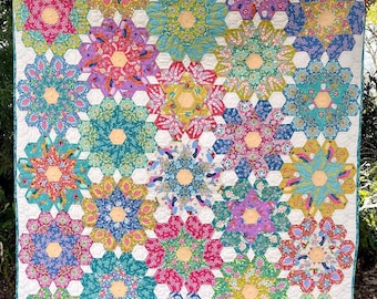 Big Blooms EPP Quilt - PDF Pattern