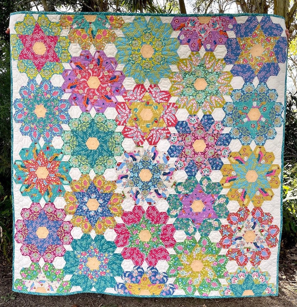 Big Blooms EPP Quilt - PDF Pattern