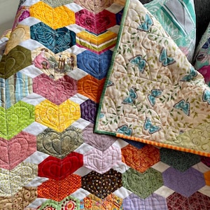 Epp Daisy Chain Pattern Chain of Hearts EPP Quilt - PDF Pattern - Etsy