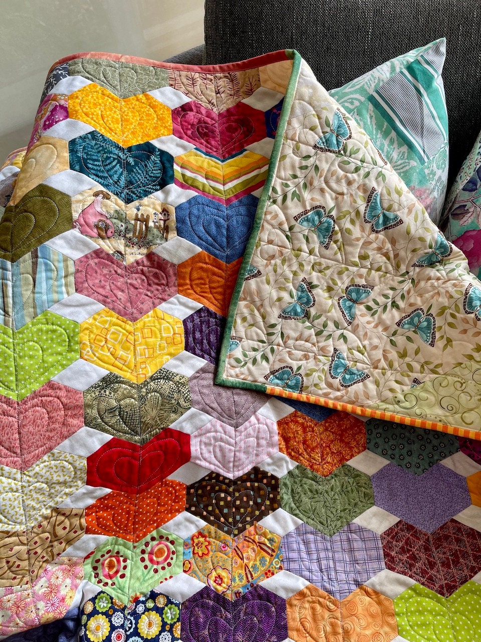 Epp Daisy Chain Pattern Chain of Hearts EPP Quilt - PDF Pattern - Etsy
