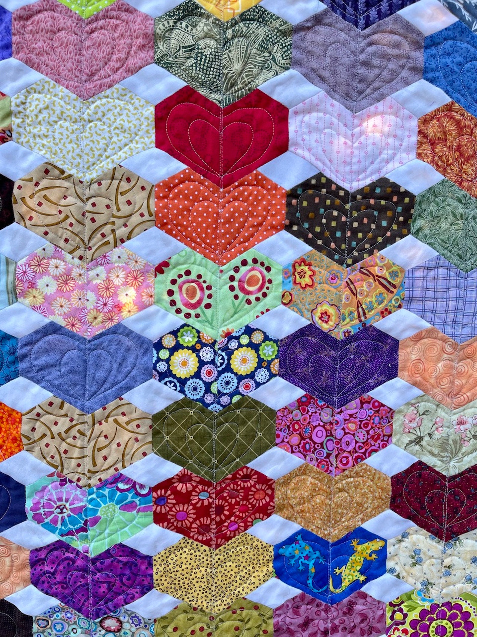 Epp Daisy Chain Pattern Chain of Hearts EPP Quilt - PDF Pattern - Etsy