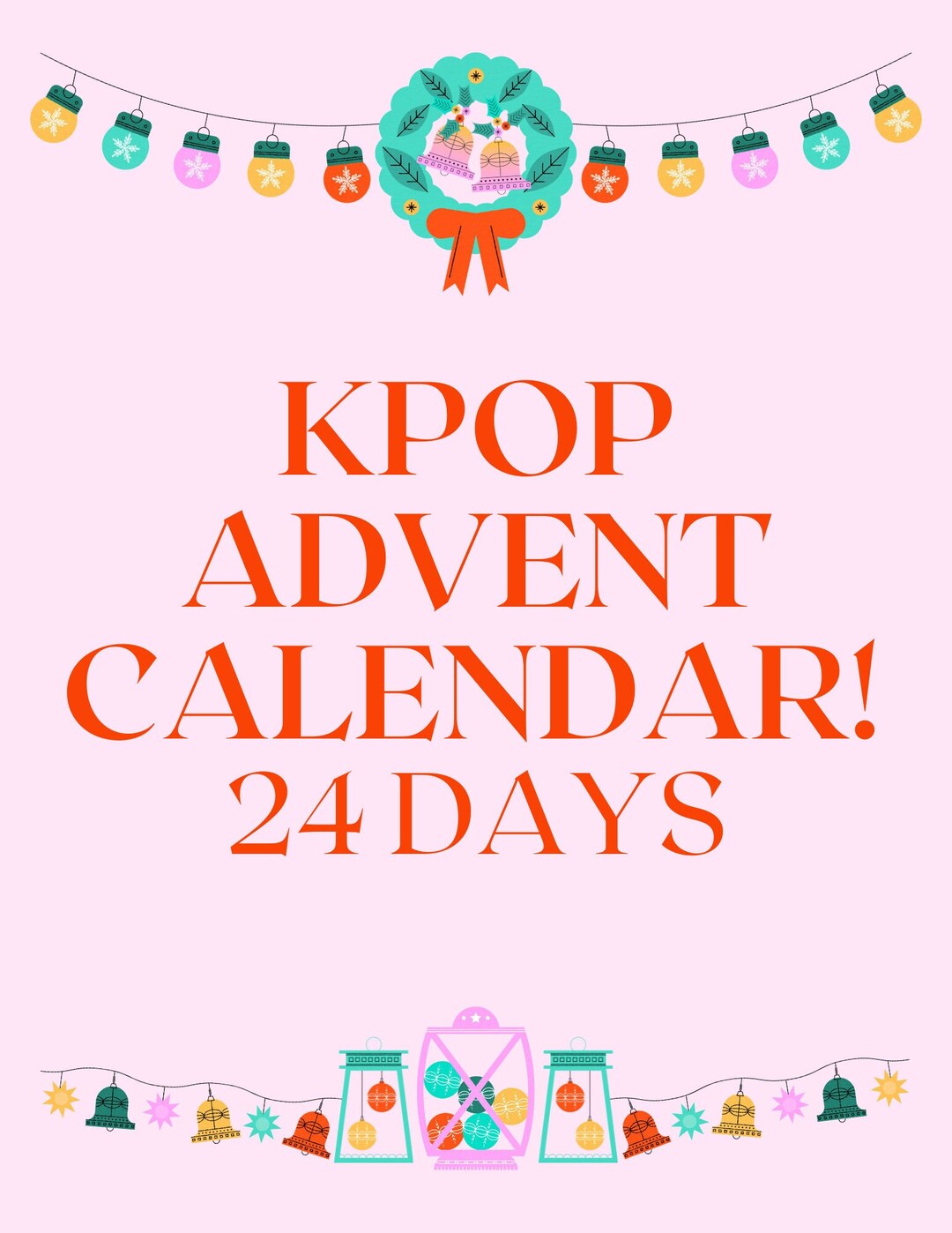 24 Day Kpop Advent Calendar Toploaders Bracelets Stickers Etsy