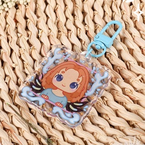 Brelok z brokatem epoksydowym Irma | Połysk | Kawaii | Anime | WITCH