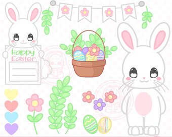 Easter Bunny DIGITAL SVG File Download, Rabbit | Easter Eggs, PNG