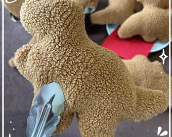 Dino Nugget Plushie Kissen Klein: Foodie Decor für Kinder aller Altersgruppen, Essen, Nugget