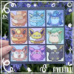 Derpy Poke Fox Cute Print Poster | Matte | Funny | Kawaii | Anime | Silly