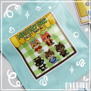 Kitty Blind Bag Epoxy Schlüsselanhänger & Sticker | Glanz | Kawaii | Anime | 6cm