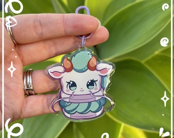Haku Macaroon Epoxy Keychain | Gloss | Kawaii | Anime