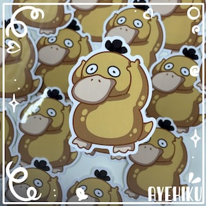 Psyduck Vinyl Sticker: Kawaii Anime Art