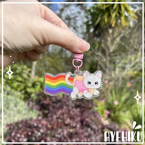 Nyan Rainbow Epoxy Keychain | Gloss | Kawaii  |