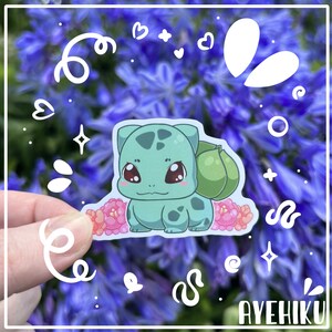 Grass Fox Bulb | Cute Vinyl Sticker | Matte | Chibi | Kawaii | Anime