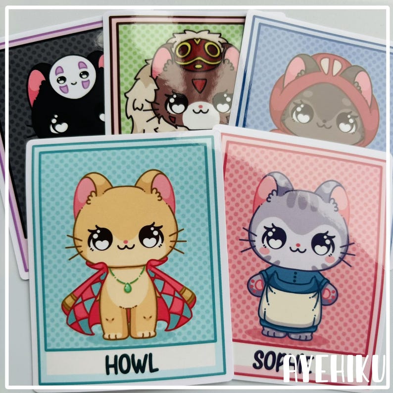 Kitty Anime Blind Bag Epoxy Keychain & Sticker | Gloss | Kawaii | Anime ...