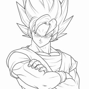 Drawings To Paint & Colour Dragon Ball Z - Print Design 067