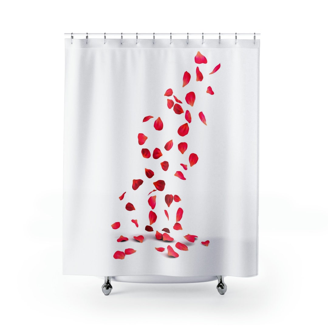 Beautiful Rose Petal Shower Curtain Etsy