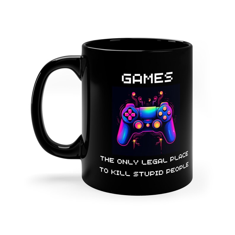 Coffee Mug for Gamers 11oz Black Mug Etsy