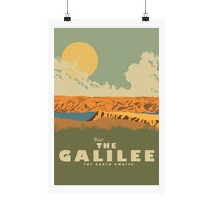 Galilea: el norte nos espera; póster de viaje a Tierra Santa, Israel