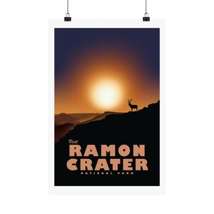 Ramon Crater (Makhtesh) - National Park; Holy Land Israel Travel Poster