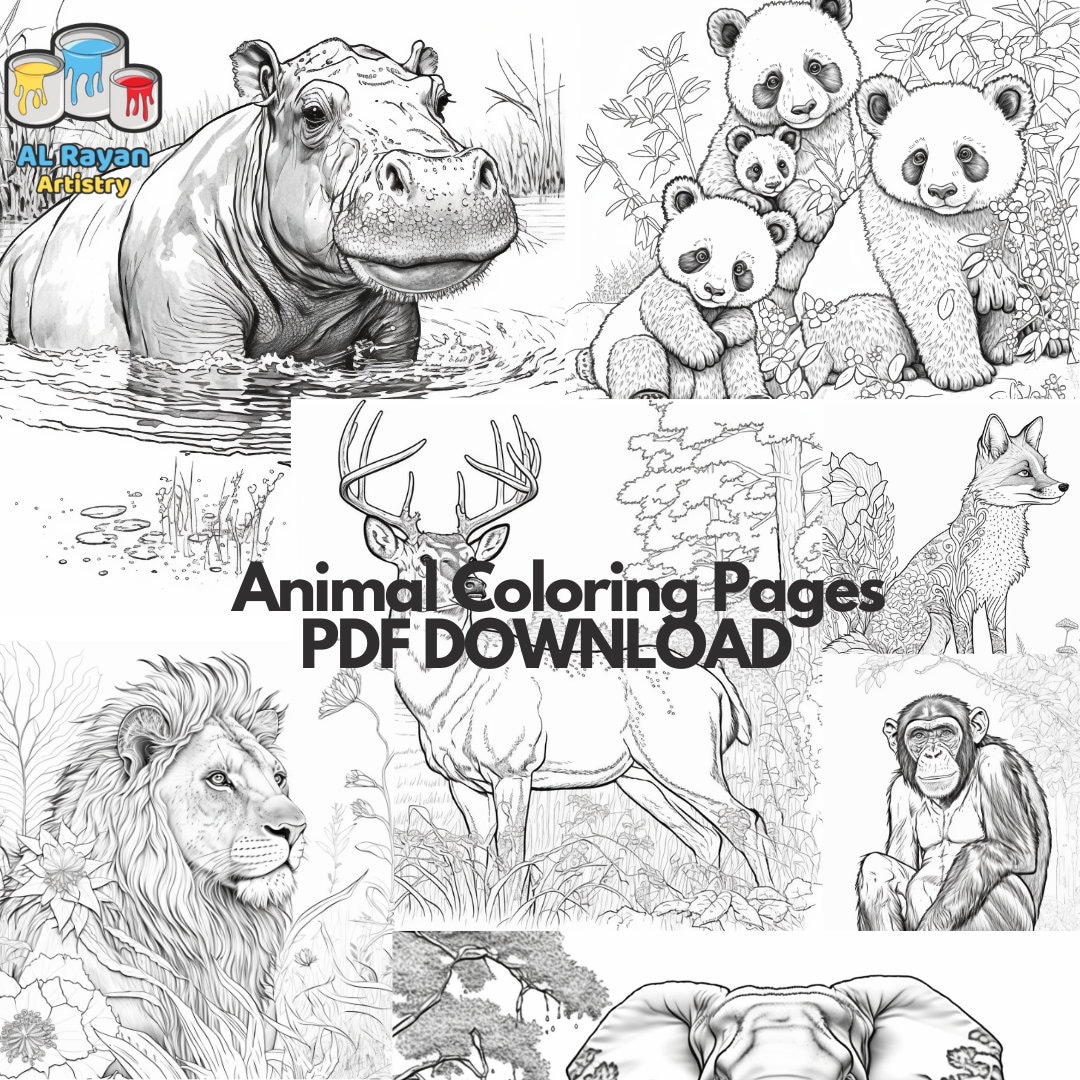 Jungle Animal Coloring Book For Kids: Children Coloring and Activity Books  for Kids Ages 3-5, 6-8, Boys, Girls, Early Learning (Paperback)