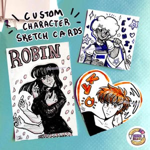 Pen and Ink Character Card Commission | Custom drawing of a character or your oc! | Traditional Art Commission