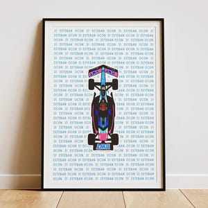 Formula 1 2024 Esteban Ocon Alpine Print | Circuit | F1 Wall Art | Wall Hanging | Digital Download | Poster | Aesthetic Art Print