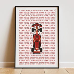 Formula 1 2024 Charles Leclerc Ferrari  Print | Circuit | F1 Wall Art | Wall Hanging | Digital Download | Poster | Aesthetic Art Print