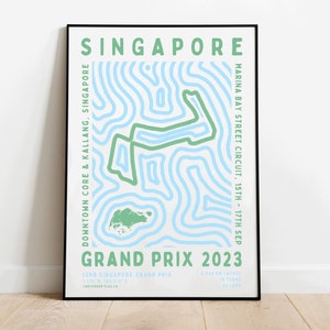 Formula 1 2023 Singapore Grand Prix Print | Circuit | F1 Wall Art | Wall Hanging | Digital Download | Poster | Aesthetic Art Print
