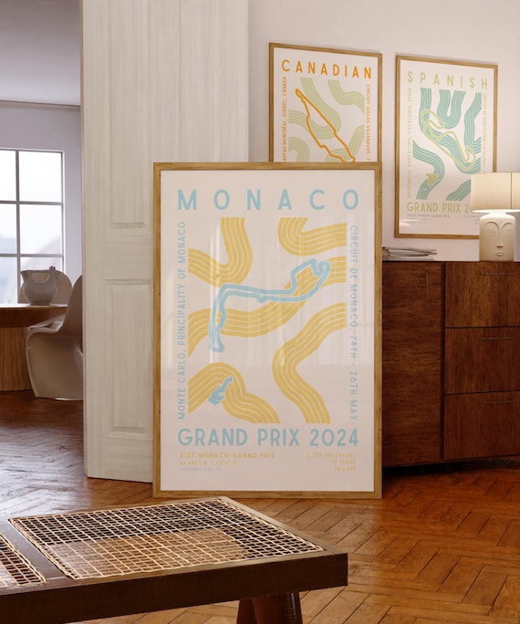 Formula 1 2024 Monaco Grand Prix Poster | Circuit | F1 Art | Wall Hanging | Physical Print | Poster | Aesthetic Art Poster | A1 A2 A3