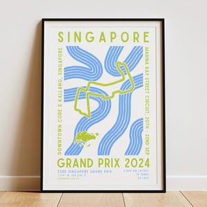 Formula 1 2024 Singapore Grand Prix Print | Circuit | F1 Wall Art | Wall Hanging | Digital Download | Poster | Aesthetic Art Print