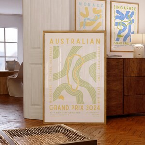 Poster Formule 1 Grand Prix van Australië 2024 | Circuit | F1-kunst | Muurhanger | Fysieke afdruk | Poster | Esthetische kunstposter | A1 A2 A3