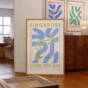 Formula 1 2024 Singapore Grand Prix Poster | Circuit | F1 Art | Wall Hanging | Physical Print | Poster | Aesthetic Art Poster | A1 A2 A3