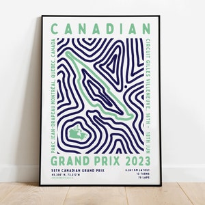 Formula 1 2023 Canadian Grand Prix Print | Circuit | F1 Wall Art | Wall Hanging | Digital Download | Poster | Aesthetic Art Print