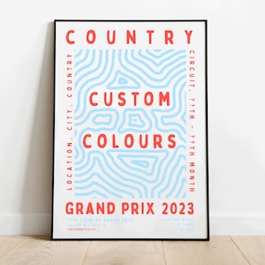 Formula 1 2023 Custom Grand Prix Print | Circuit | F1 Wall Art | Wall Hanging | Digital Download | Poster | Aesthetic Art Print