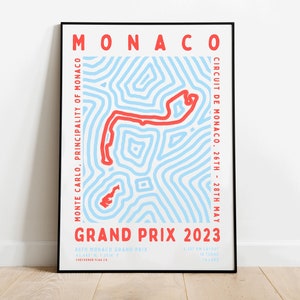 Formula 1 2023 Monaco Grand Prix Print | Circuit | F1 Wall Art | Wall Hanging | Digital Download | Poster | Aesthetic Art Print