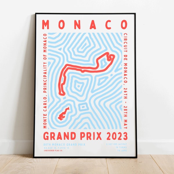 Monaco Grand Prix Print - Etsy